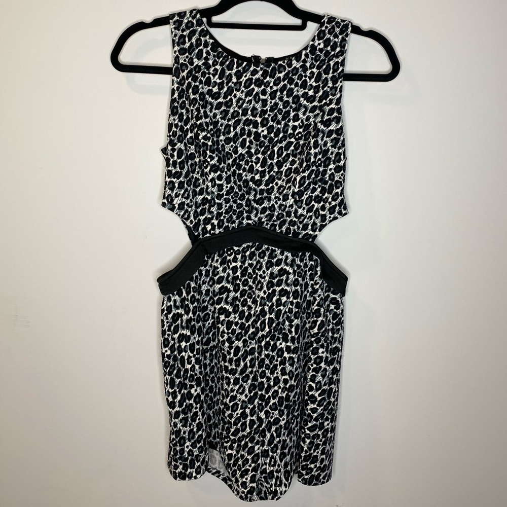 Leopard cut out romper